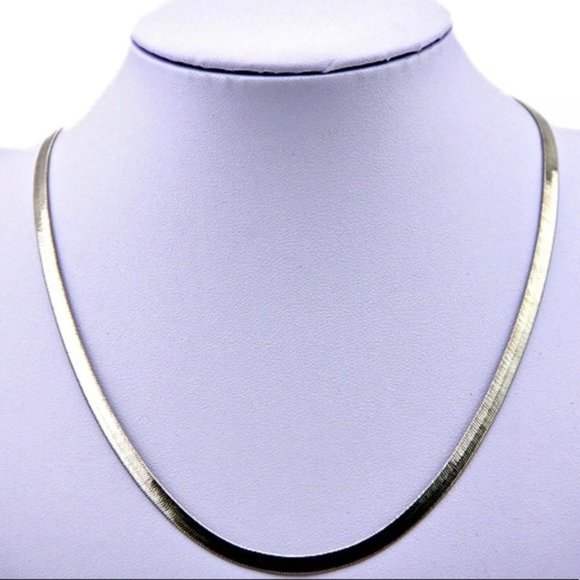Unbranded Other - SOLD UNISEX! 925 Silver Herringbone Necklace